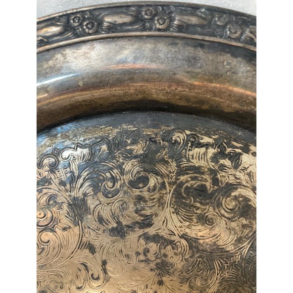 ONEIDA Silversmith 12.5” Tray Plate Serving Piece Silverplate Vintage - Picture 3 of 7